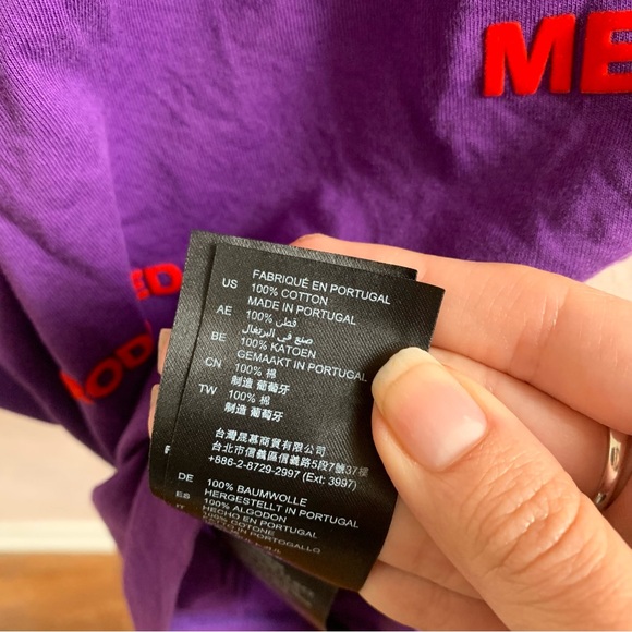 Sandro Paris Womens Romance Thanks T-Shirt Top Purple Graphic Tee - Picture 10 of 11